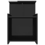 Mesitas de noche madera contrachapada negro brillo 40x35x60 cm de vidaXL, Mesitas de noche - Ref: Foro24-806189, Precio: 39,3...