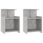 Bedside tables 2 units plywood gray concrete 40x35x60 cm by vidaXL, Nightstands - Ref: Foro24-806184, Price: 50,07 €, Discoun...