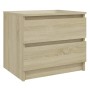 Bedside tables 2 units Sonoma oak plywood 50x39x43.5 cm by vidaXL, Nightstands - Ref: Foro24-806200, Price: 82,70 €, Discount: %