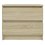 Bedside tables 2 units Sonoma oak plywood 50x39x43.5 cm by vidaXL, Nightstands - Ref: Foro24-806200, Price: 82,70 €, Discount: %