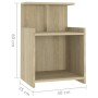 Sonoma oak plywood nightstand 40x35x60 cm by vidaXL, Nightstands - Ref: Foro24-806181, Price: 33,87 €, Discount: %