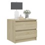 Bedside tables 2 units Sonoma oak plywood 50x39x43.5 cm by vidaXL, Nightstands - Ref: Foro24-806200, Price: 82,70 €, Discount: %