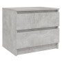 Concrete gray plywood bedside table 50x39x43.5cm by vidaXL, Nightstands - Ref: Foro24-806201, Price: 42,01 €, Discount: %