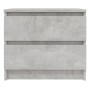 Concrete gray plywood bedside table 50x39x43.5cm by vidaXL, Nightstands - Ref: Foro24-806201, Price: 42,01 €, Discount: %