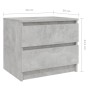 Concrete gray plywood bedside table 50x39x43.5cm by vidaXL, Nightstands - Ref: Foro24-806201, Price: 42,01 €, Discount: %