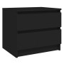 Mesita de noche madera contrachapada negro 50x39x43,5 cm de vidaXL, Mesitas de noche - Ref: Foro24-806195, Precio: 55,65 €, D...