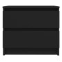 Mesita de noche madera contrachapada negro 50x39x43,5 cm de vidaXL, Mesitas de noche - Ref: Foro24-806195, Precio: 55,65 €, D...