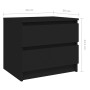 Mesita de noche madera contrachapada negro 50x39x43,5 cm de vidaXL, Mesitas de noche - Ref: Foro24-806195, Precio: 55,65 €, D...