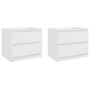 Mesitas de noche 2 uds madera contrachapada blanco 50x39x43,5cm de vidaXL, Mesitas de noche - Ref: Foro24-806194, Precio: 99,...