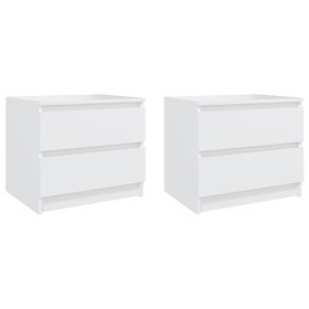 Mesitas de noche 2 uds madera contrachapada blanco 50x39x43,5cm de vidaXL, Mesitas de noche - Ref: Foro24-806194, Precio: 99,...