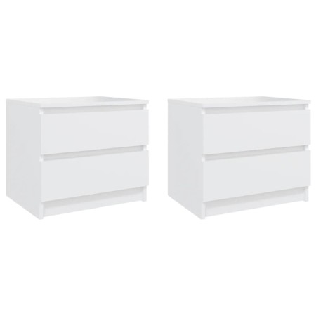 Nightstands 2 pcs white plywood 50x39x43.5cm by vidaXL, Nightstands - Ref: Foro24-806194, Price: 99,04 €, Discount: %