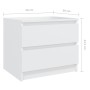 Mesitas de noche 2 uds madera contrachapada blanco 50x39x43,5cm de vidaXL, Mesitas de noche - Ref: Foro24-806194, Precio: 99,...