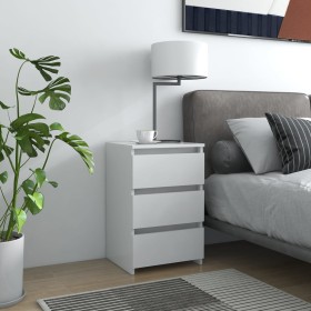 White engineered wood bedside table 40x35x62.5 cm by vidaXL, Nightstands - Ref: Foro24-806211, Price: 67,19 €, Discount: %