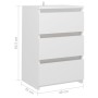 White engineered wood bedside table 40x35x62.5 cm by vidaXL, Nightstands - Ref: Foro24-806211, Price: 63,99 €, Discount: %