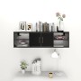 Black plywood wall shelf 102x30x29 cm by vidaXL, Shelves and shelves - Ref: Foro24-806257, Price: 59,63 €, Discount: %