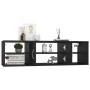 Black plywood wall shelf 102x30x29 cm by vidaXL, Shelves and shelves - Ref: Foro24-806257, Price: 59,63 €, Discount: %