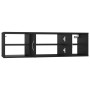 Black plywood wall shelf 102x30x29 cm by vidaXL, Shelves and shelves - Ref: Foro24-806257, Price: 59,63 €, Discount: %