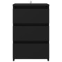 Bedside tables 2 units engineered wood black 40x35x62.5cm by vidaXL, Nightstands - Ref: Foro24-806214, Price: 100,05 €, Disco...