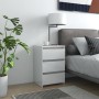 Bedside table made of glossy white plywood, measuring 40x35x62.5cm. by vidaXL, Nightstands - Ref: Foro24-806223, Price: 73,29...