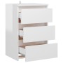 Bedside table made of glossy white plywood, measuring 40x35x62.5cm. by vidaXL, Nightstands - Ref: Foro24-806223, Price: 73,29...