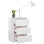 Bedside table made of glossy white plywood, measuring 40x35x62.5cm. by vidaXL, Nightstands - Ref: Foro24-806223, Price: 73,29...