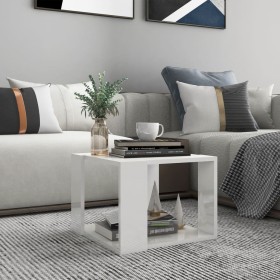 Glossy white plywood coffee table 40x40x30 cm by vidaXL, Coffee table - Ref: Foro24-806316, Price: 30,48 €, Discount: %