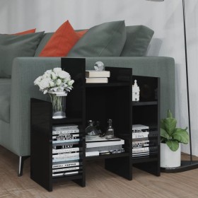 Armario auxiliar madera contrachapada negro brillo 60x26x60 cm de vidaXL, Aparadores - Ref: Foro24-806290, Precio: 33,99 €, D...