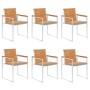 Garden chairs and cushions 6 units solid acacia wood by vidaXL, Garden chairs - Ref: Foro24-3078500, Price: 757,04 €, Discoun...