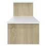 TV-Schrank aus Eichenholz und weißem Sperrholz, 180 x 30 x 43 cm von vidaXL, TV-Möbel - Ref: Foro24-806270, Preis: 48,99 €, R...