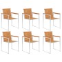 Garden chairs and cushions 6 units solid acacia wood by vidaXL, Garden chairs - Ref: Foro24-3078500, Price: 757,04 €, Discoun...