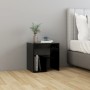 Black plywood bedside table 40x30x40 cm by vidaXL, Nightstands - Ref: Foro24-806330, Price: 35,59 €, Discount: %