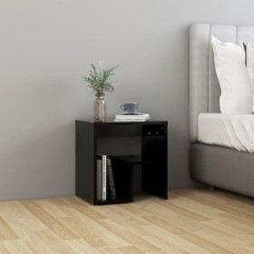 Black plywood bedside table 40x30x40 cm by vidaXL, Nightstands - Ref: Foro24-806330, Price: 35,10 €, Discount: %