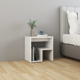 Glossy white plywood nightstand 40x30x40 cm by vidaXL, Nightstands - Ref: Foro24-806340, Price: 31,91 €, Discount: %