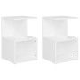 Mesitas de noche 2 uds madera contrachapada blanco 35x35x55 cm de vidaXL, Mesitas de noche - Ref: Foro24-806347, Precio: 56,5...