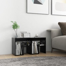 Nightstands 2 pcs black plywood 40x30x40 cm by vidaXL, Nightstands - Ref: Foro24-806331, Price: 53,66 €, Discount: %