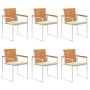 Garden chairs and cushions 6 units solid acacia wood by vidaXL, Garden chairs - Ref: Foro24-3078499, Price: 757,04 €, Discoun...