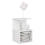 Bedside table made of glossy white plywood, 35x35x55 cm by vidaXL, Nightstands - Ref: Foro24-806358, Price: 32,52 €, Discount: %