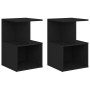 Mesitas de noche 2 uds madera contrachapada negro 35x35x55 cm de vidaXL, Mesitas de noche - Ref: Foro24-806349, Precio: 55,51...