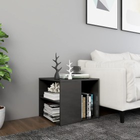 Glossy gray plywood side table 50x50x45 cm by vidaXL, Side tables - Ref: Foro24-806390, Price: 34,51 €, Discount: %