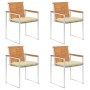 Garden chairs and cushions 4 units solid acacia wood by vidaXL, Garden chairs - Ref: Foro24-3078487, Price: 512,53 €, Discoun...