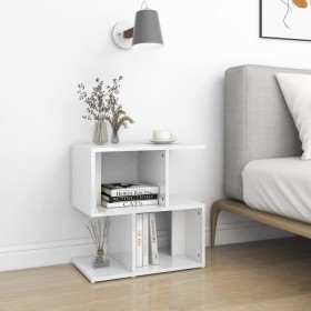 Glossy white plywood bedside table 50x30x51.5cm by vidaXL, Nightstands - Ref: Foro24-806376, Price: 38,77 €, Discount: %