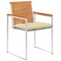 Garden chairs and cushions 4 units solid acacia wood by vidaXL, Garden chairs - Ref: Foro24-3078487, Price: 512,53 €, Discoun...