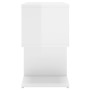 Glossy white plywood bedside table 50x30x51.5cm by vidaXL, Nightstands - Ref: Foro24-806376, Price: 38,19 €, Discount: %