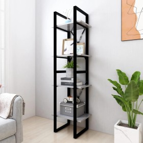 4-tier concrete gray plywood shelf 40x30x140cm by vidaXL, Bookcases and shelves - Ref: Foro24-806421, Price: 50,99 €, Discoun...