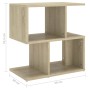 Bedside table made of oak plywood in Sonoma finish, measuring 50x30x51.5cm. by vidaXL, Nightstands - Ref: Foro24-806370, Pric...