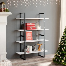 4-tier white plywood shelf 100x30x140 cm by vidaXL, Bookcases and shelves - Ref: Foro24-806477, Price: 54,99 €, Discount: %