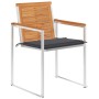 Garden chairs and cushions 6 units solid acacia wood by vidaXL, Garden chairs - Ref: Foro24-3078497, Price: 758,34 €, Discoun...