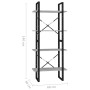 4-level gray concrete plywood shelf 60x30x140cm by vidaXL, Bookcases and shelves - Ref: Foro24-806441, Price: 62,57 €, Discou...