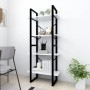 4-tier white plywood shelf 60x30x140 cm by vidaXL, Bookcases and shelves - Ref: Foro24-806437, Price: 62,57 €, Discount: %