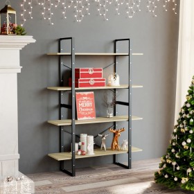 4-tier Sonoma oak plywood shelf 100x30x140cm by vidaXL, Bookcases and shelves - Ref: Foro24-806480, Price: 68,93 €, Discount: %